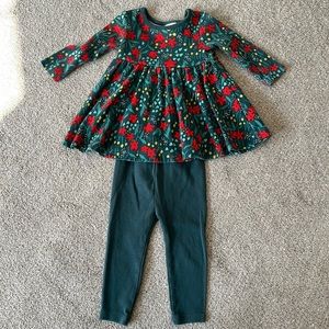 Hanna Andersson Baby Skater Dress and Leggings set